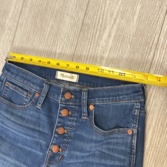 NWT Madewell 10” High Rise Skinny Crop Blue Jeans size 27 Button Fly - Picture 11 of 15
